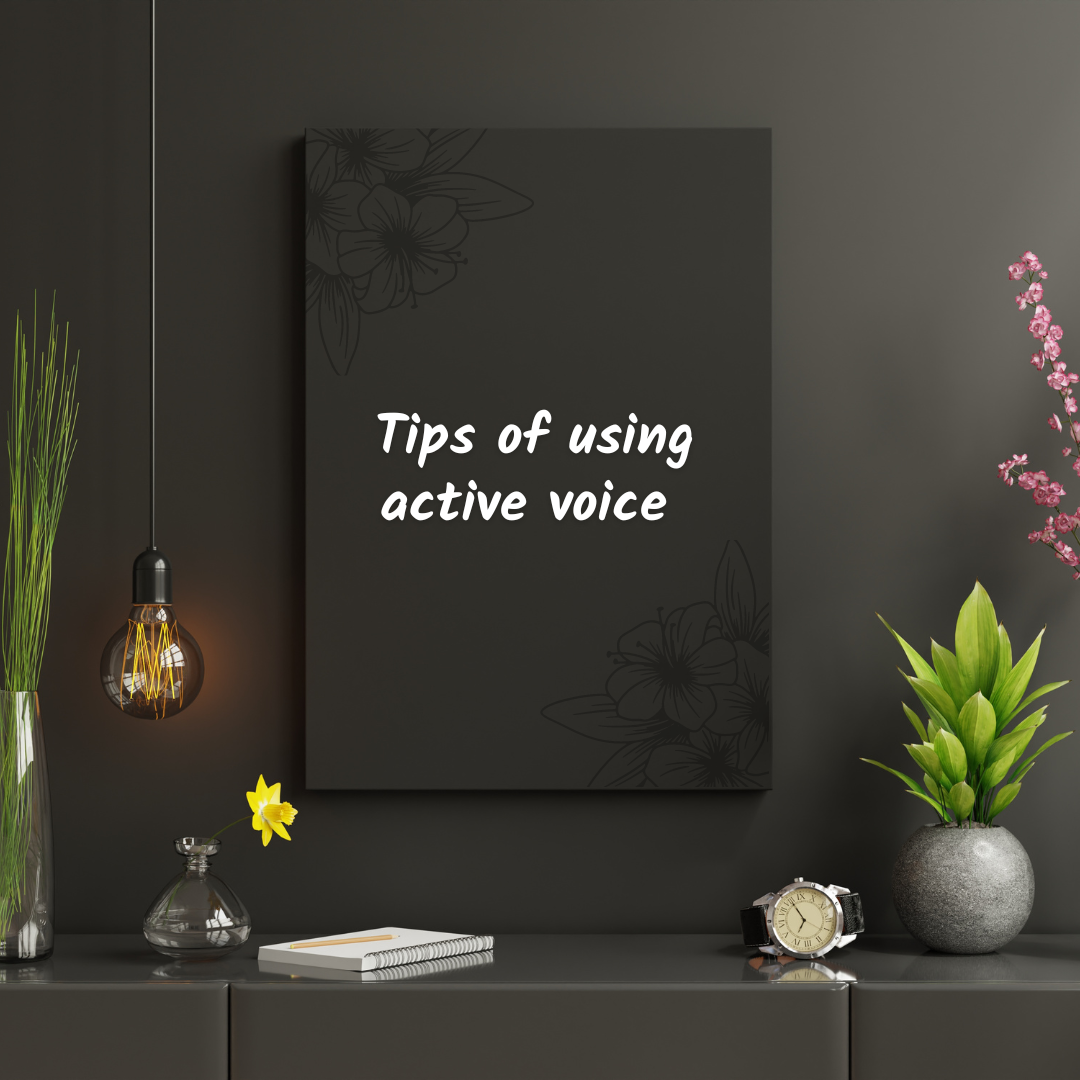 Tips of using active voice