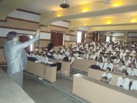 Prof. Naresh Muley conducting seminar on Personality Development Awareness Program in MGM's JNEC College  