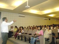 Prof. Naresh Muley conducting seminar on Personality Development Awareness Program in Deogiri Institute of Engineering and Management Studies