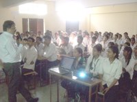 Prof. Naresh Muley conducting seminar on Personality Development Awareness Program in Sharadchandra Pawar Polytechnic College 